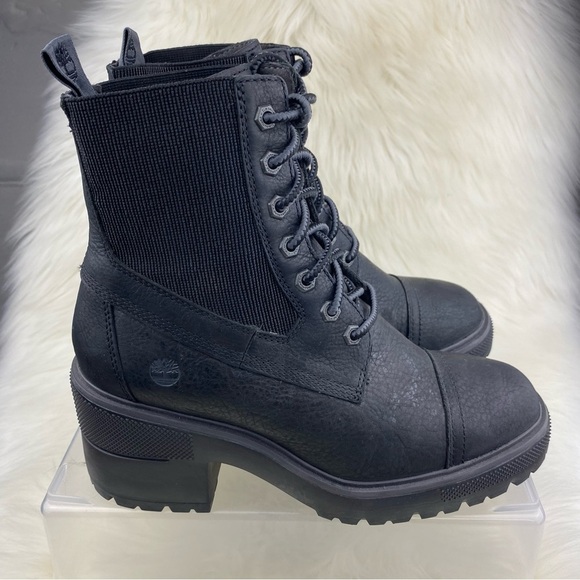 TIMBERLAND SILVER BLOSSOM LACE UP COMBAT BOOTS SIZE 10W - Picture 4 of 14